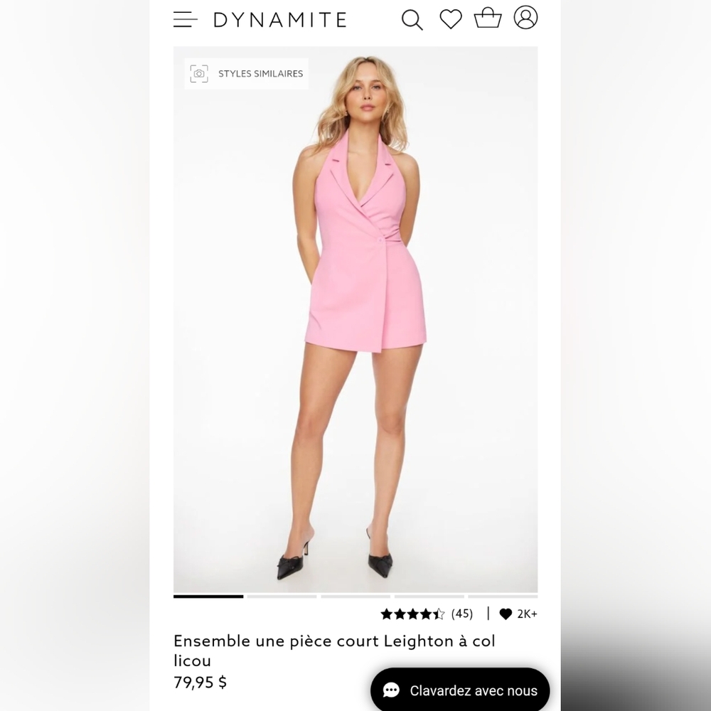 Pink halter neck romper